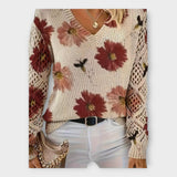 Pleteni Pulover s Čipkastim Detaljima