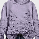 Džemper s Kapuljačom od Čipke u Zelenoj Boji Livade