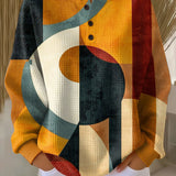 Dajana – Umjetnički pulover s apstraktnim geometrijskim uzorkom