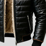 Karlo – Crna Prošivena Jakna Sa Sherpa Podstavom