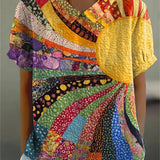 Lila | Sunburst Patchwork Košulja