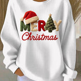 Dame Sweatshirt s božićnim printom – Ležeran stil