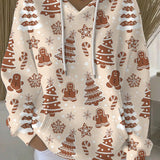 Ženski hoodie s božićnim printom – Ležeran stil