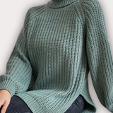 MEGAN | Elegantni pleteni pulover s visokim ovratnikom