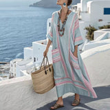 Elegantna Mary - Duga haljina za plažu za modren ljetni izgled