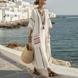 Elegantna Mary - Duga haljina za plažu za modren ljetni izgled