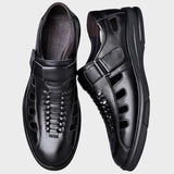 Steffen - Brune športne sandale od prave kože